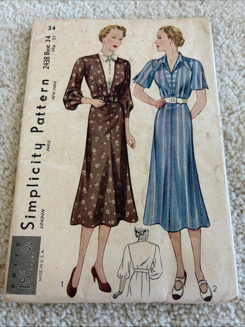 Simplicity Women’s vintage Midi Dress Pattern - 34-inch bust